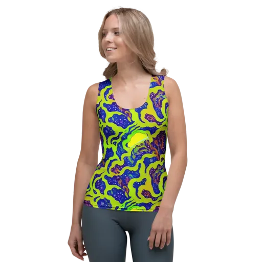 Galactic Tangledown on a Women's Tank Top