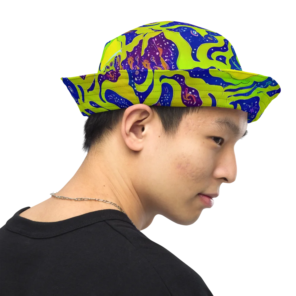 Galactic Tangledown on Reversible Bucket Hat — Right Outside