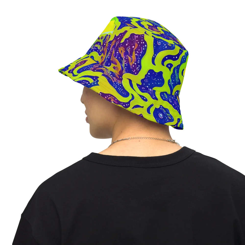 Galactic Tangledown on Reversible Bucket Hat — Back Inside