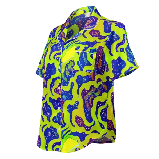 Galactic Tangledown on a Women's Short Sleeve Pajama Top