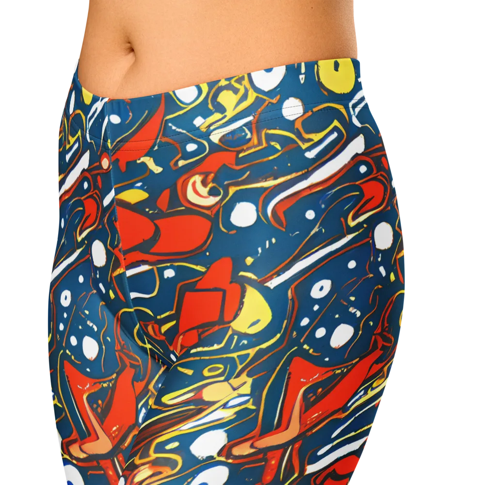 Liquid Geometry on Capri Leggings — Zoomed-in