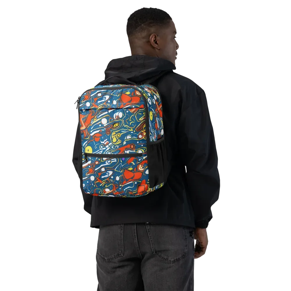 Liquid Geometry on Utility Backpack — Back