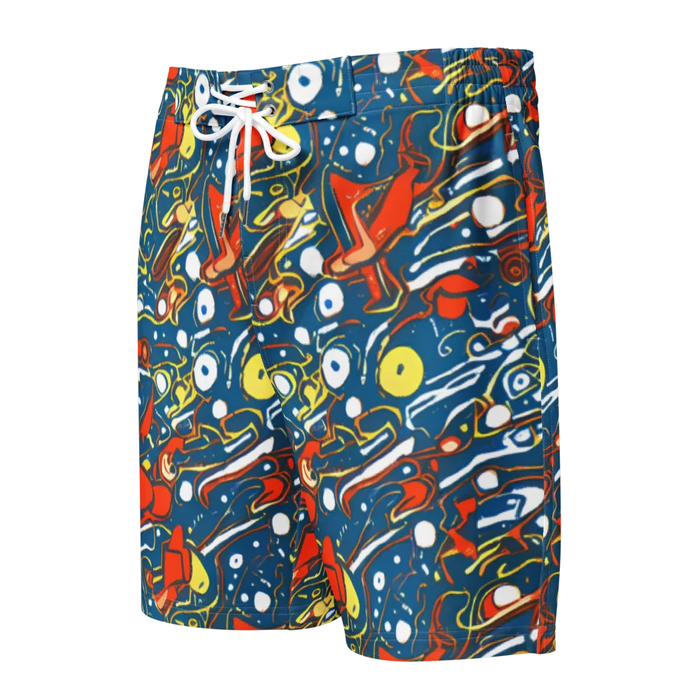 Liquid Geometry on Men's Board Shorts — Front