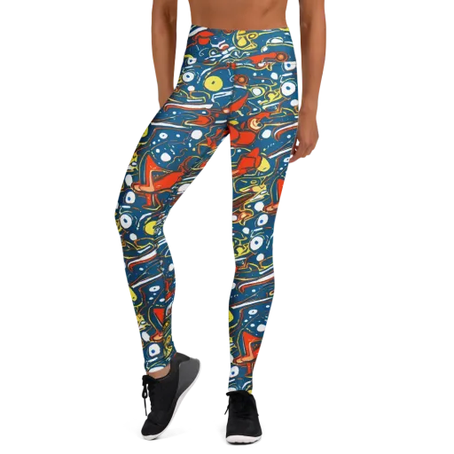 Liquid Geometry on a Yoga Leggings