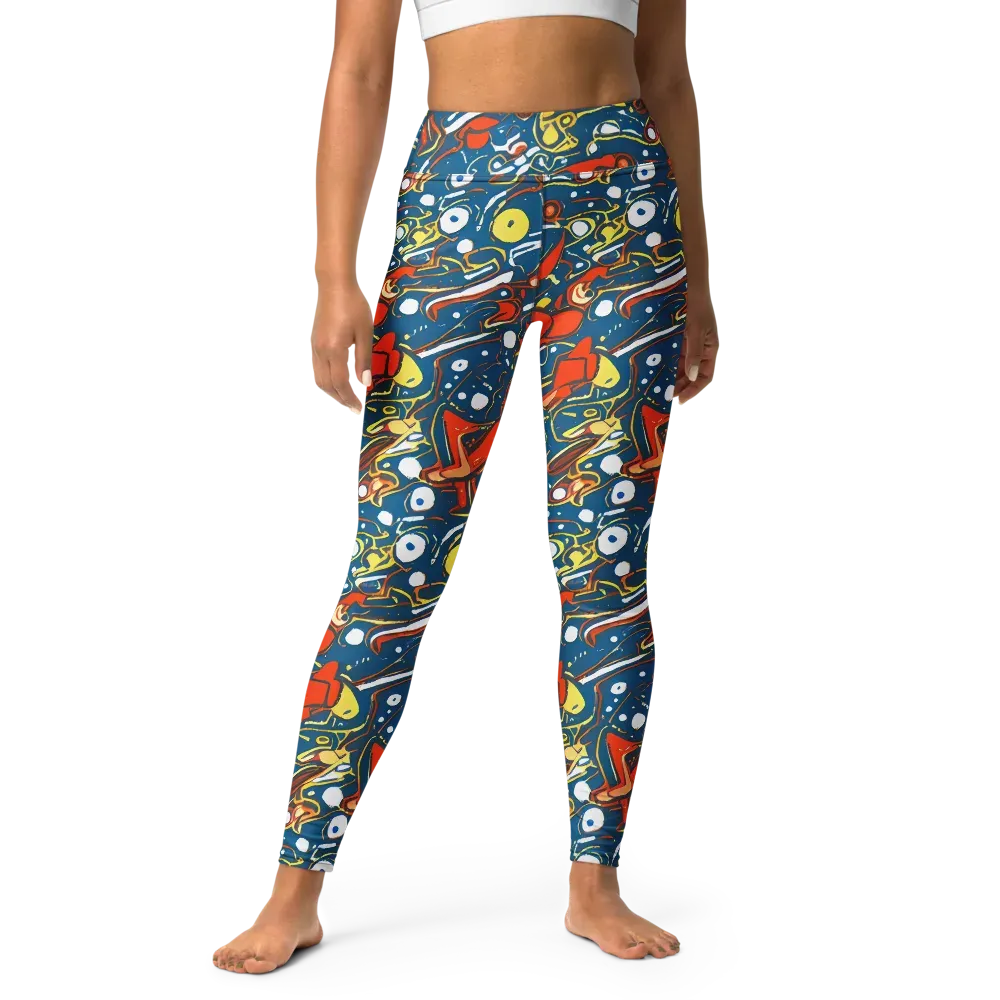 Liquid Geometry on Yoga Leggings — Front