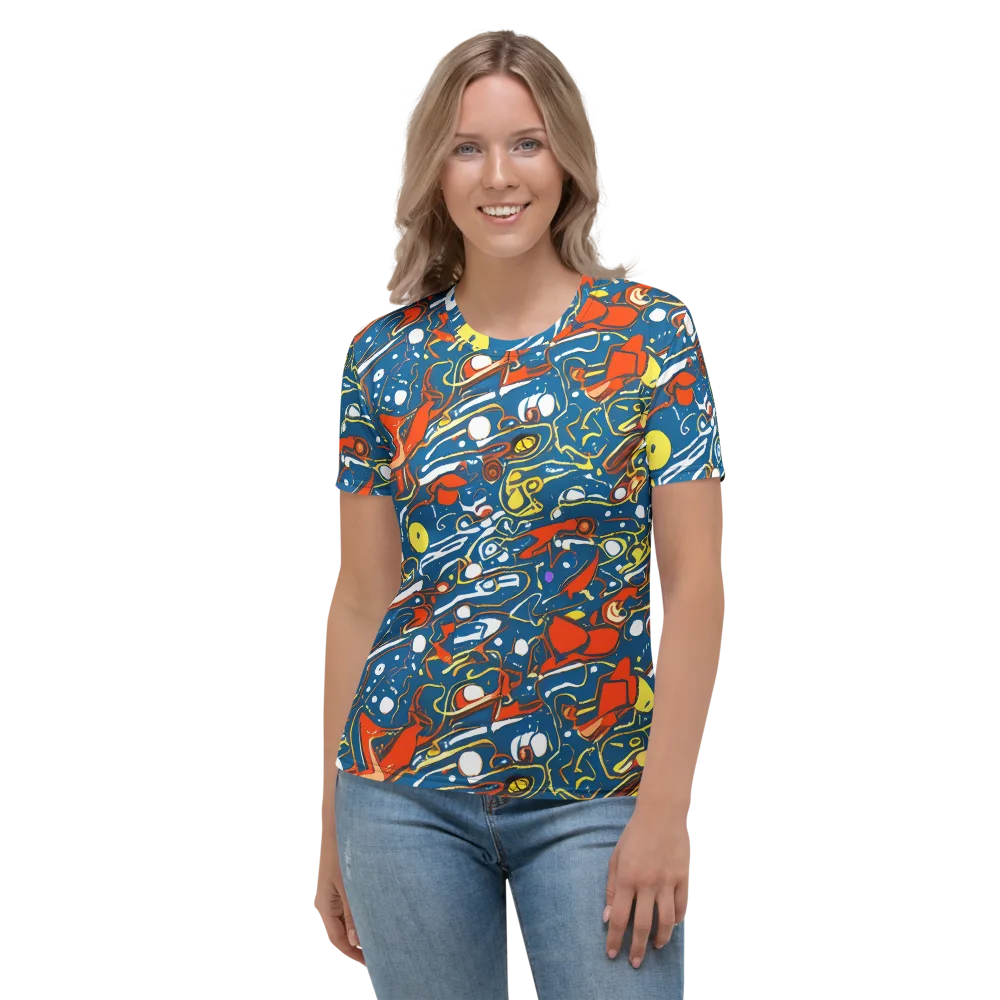 Liquid Geometry on Women's Crew Neck T-Shirt — Front