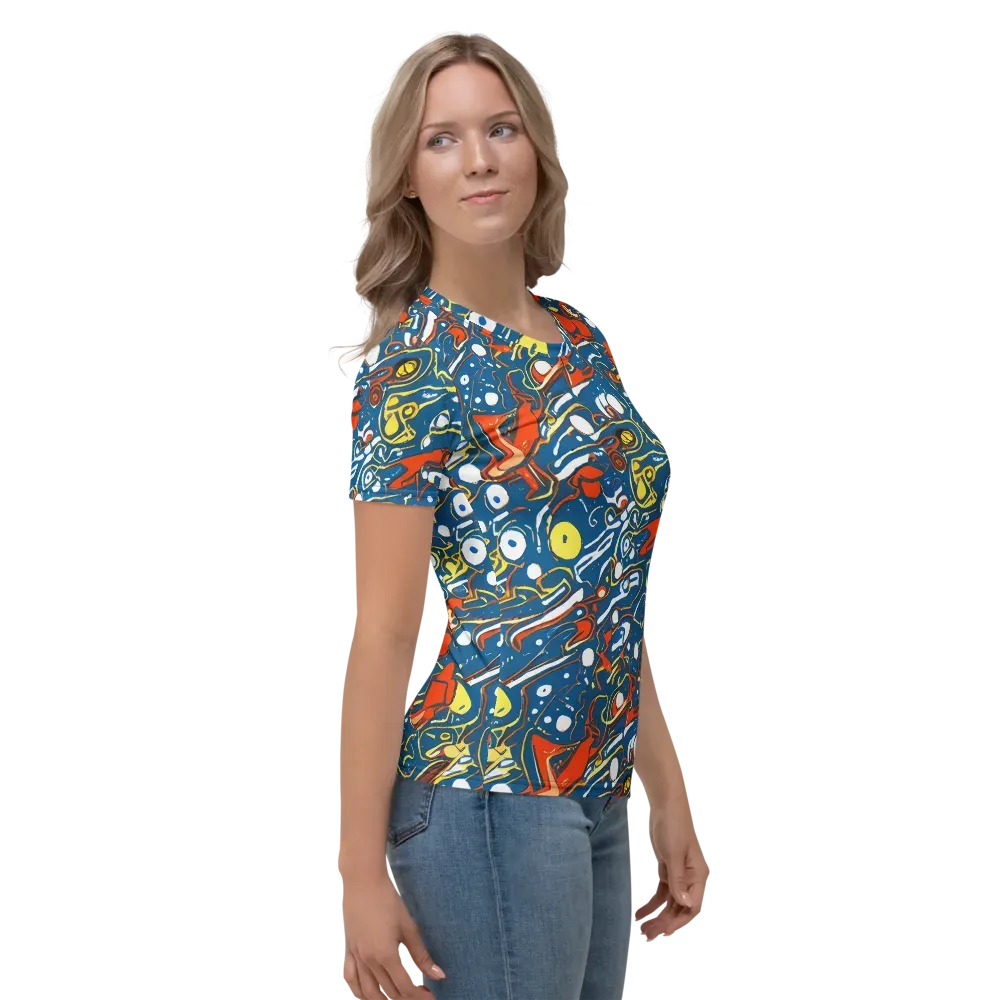 Liquid Geometry on Women's Crew Neck T-Shirt — Right