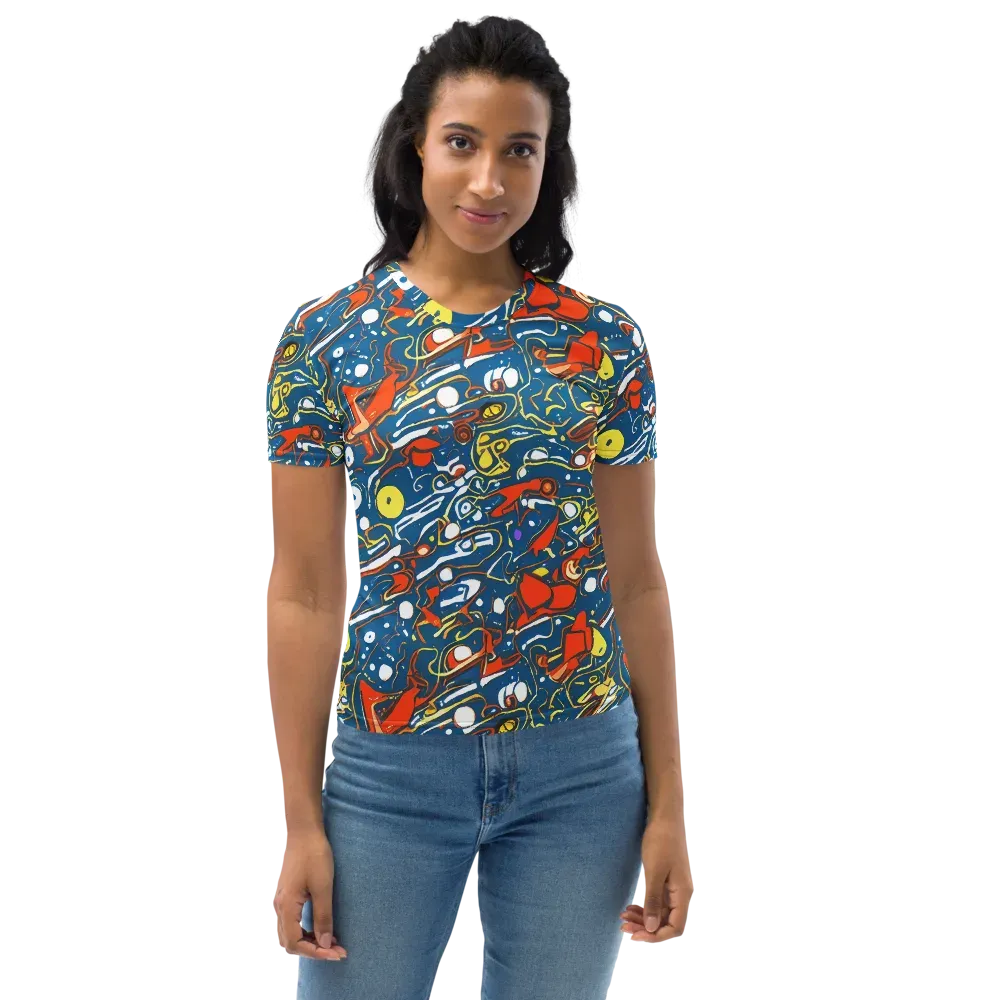 Liquid Geometry on Women's Crew Neck T-Shirt — Front