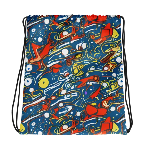 Liquid Geometry on a Drawstring Bag