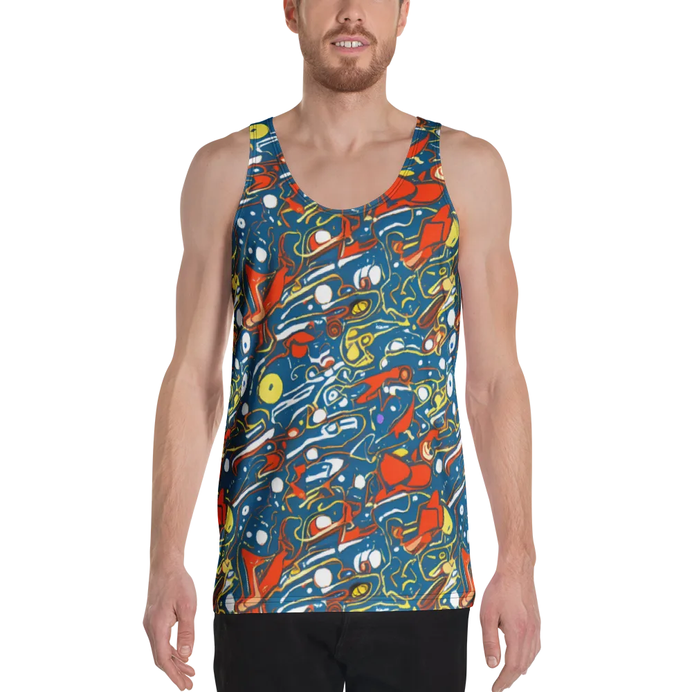 Liquid Geometry on Men's Tank Top — Front