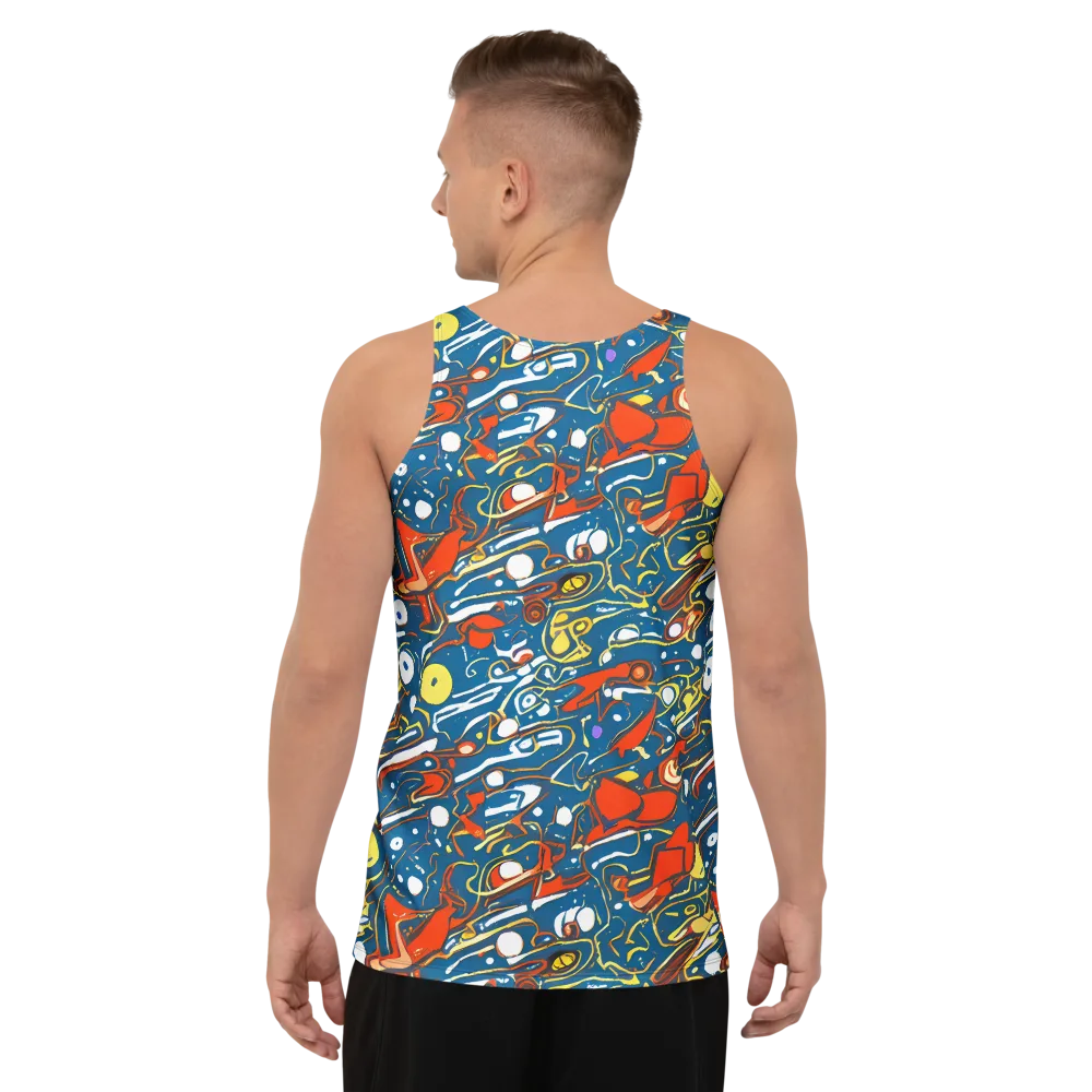 Liquid Geometry on Men's Tank Top — Back