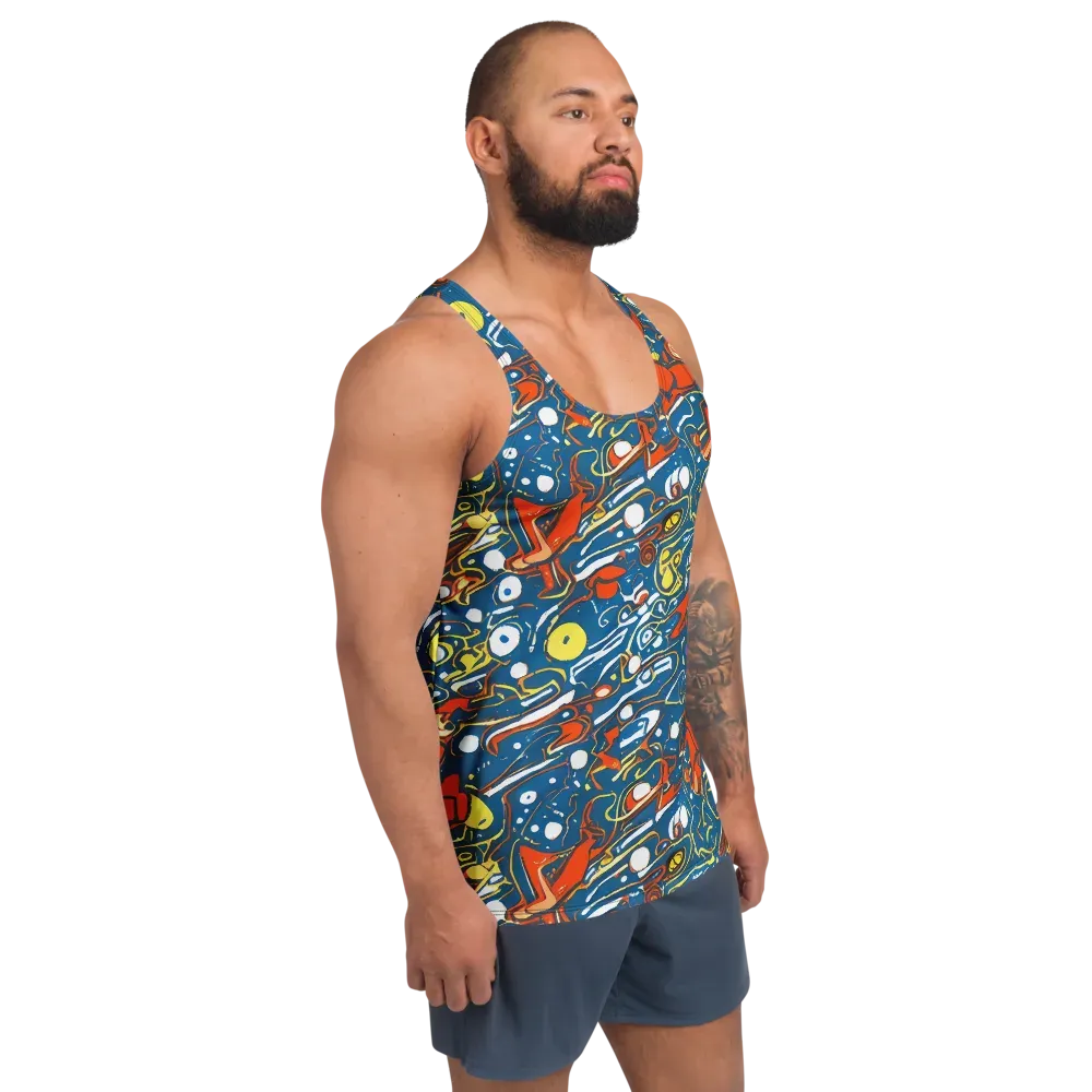 Liquid Geometry on Men's Tank Top — Right Front