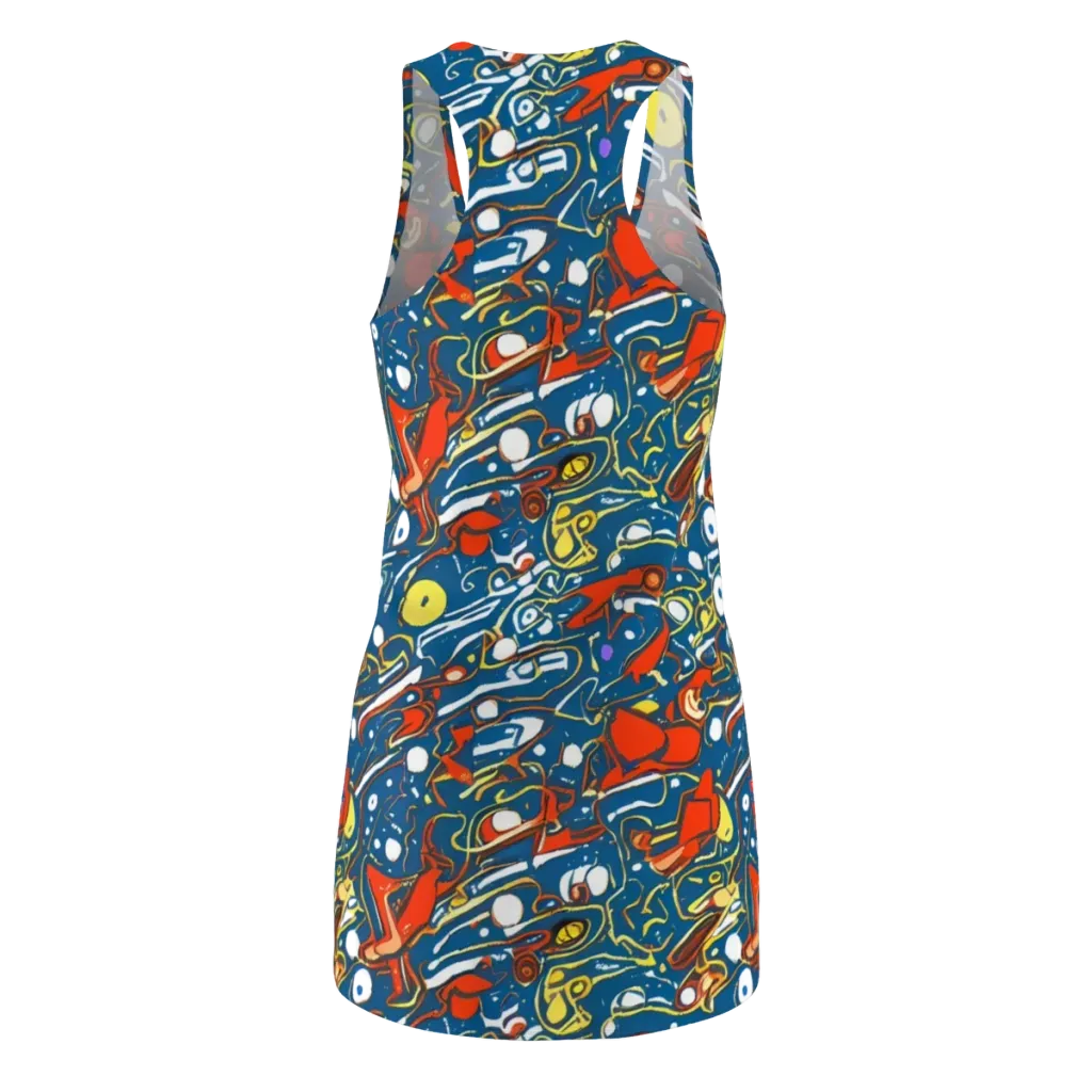 Liquid Geometry on Racerback Dress — Back