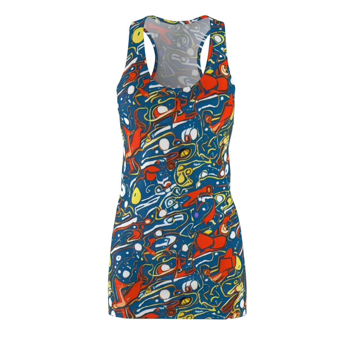 Liquid Geometry on Racerback Dress — Front