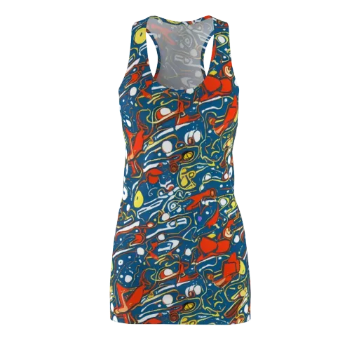 Liquid Geometry on a Racerback Dress