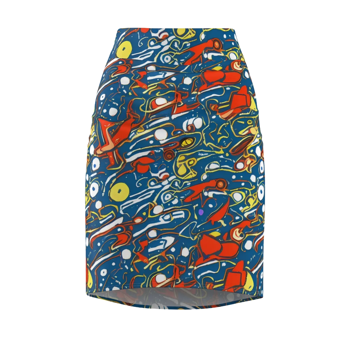 Liquid Geometry on Pencil Skirt — Front