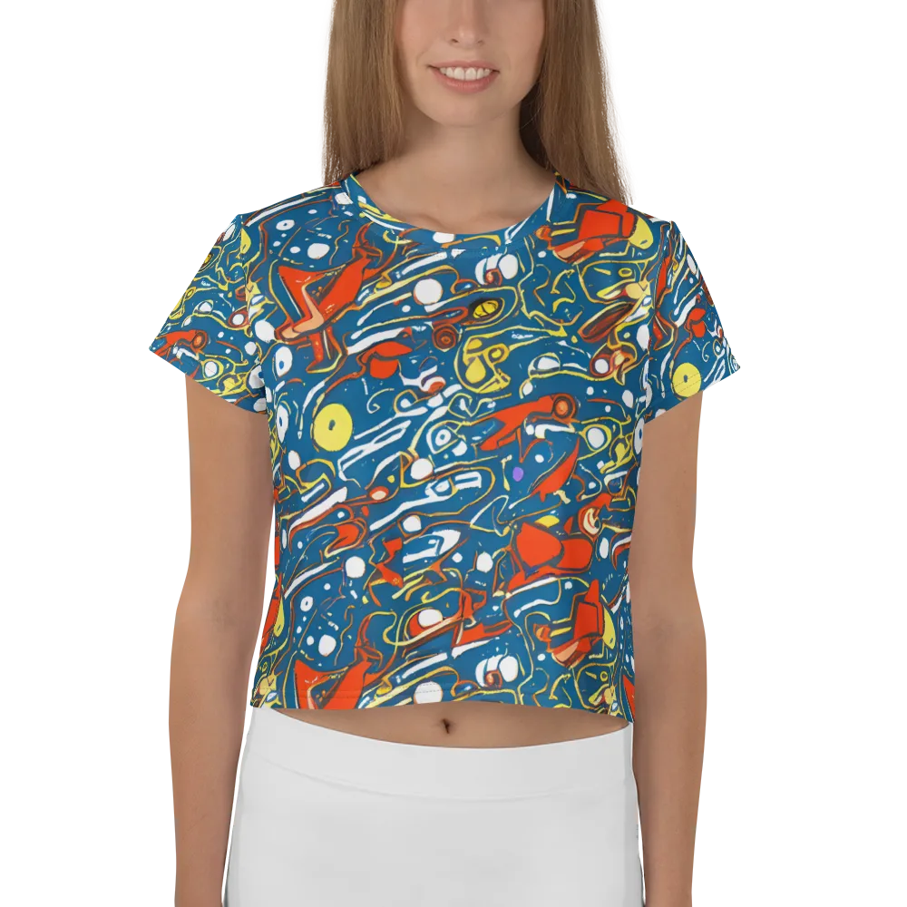 Liquid Geometry on Crop Tee — Front