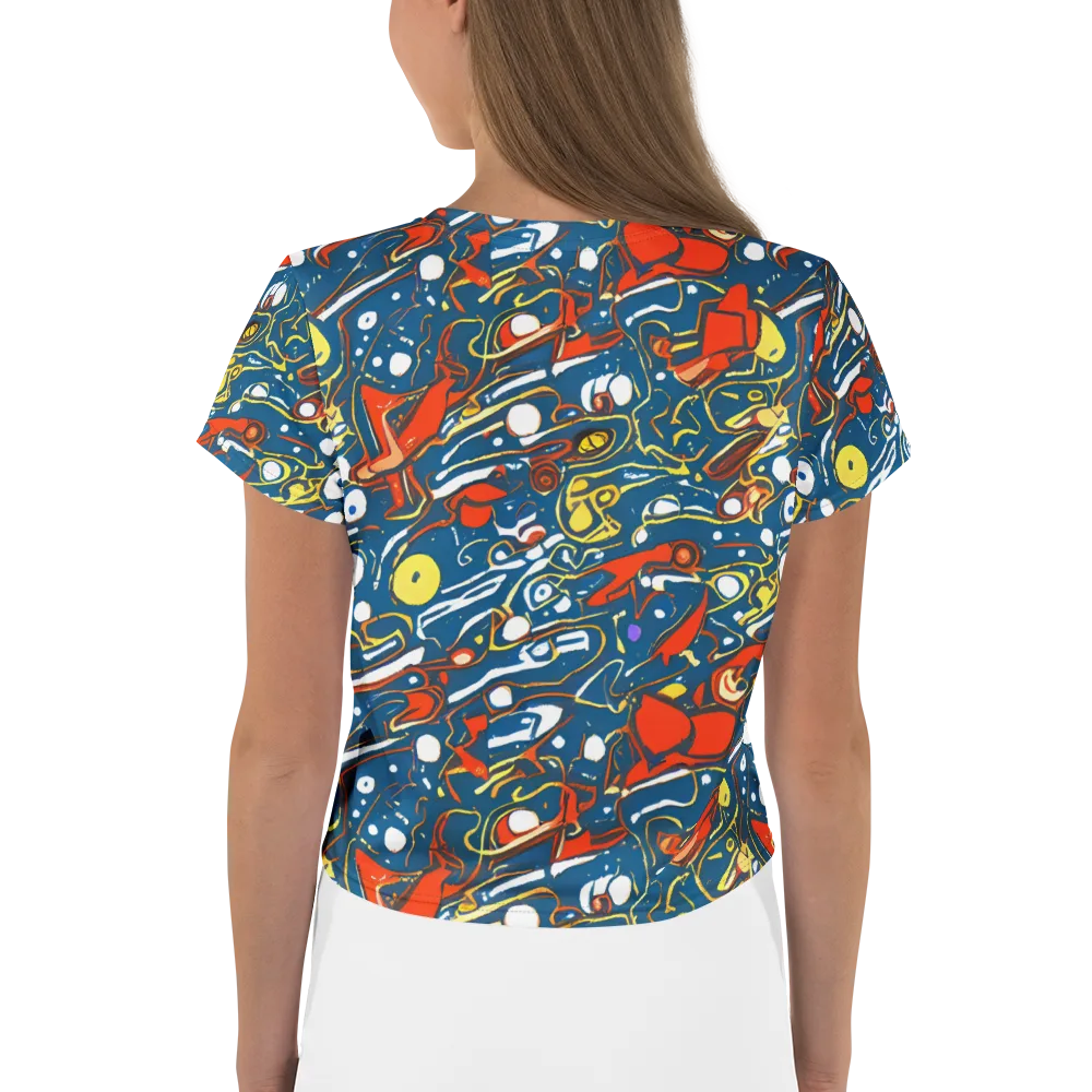 Liquid Geometry on Crop Tee — Back