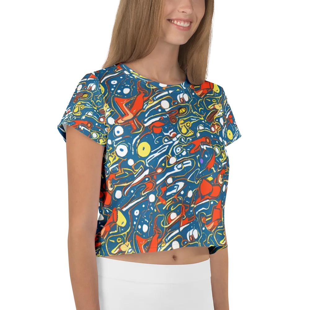 Liquid Geometry on Crop Tee — Right