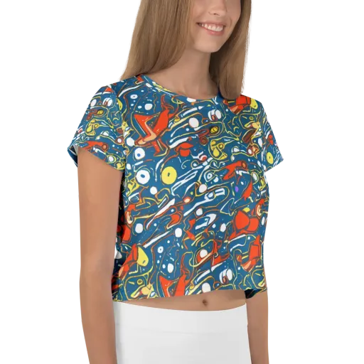 Liquid Geometry on a Crop Tee