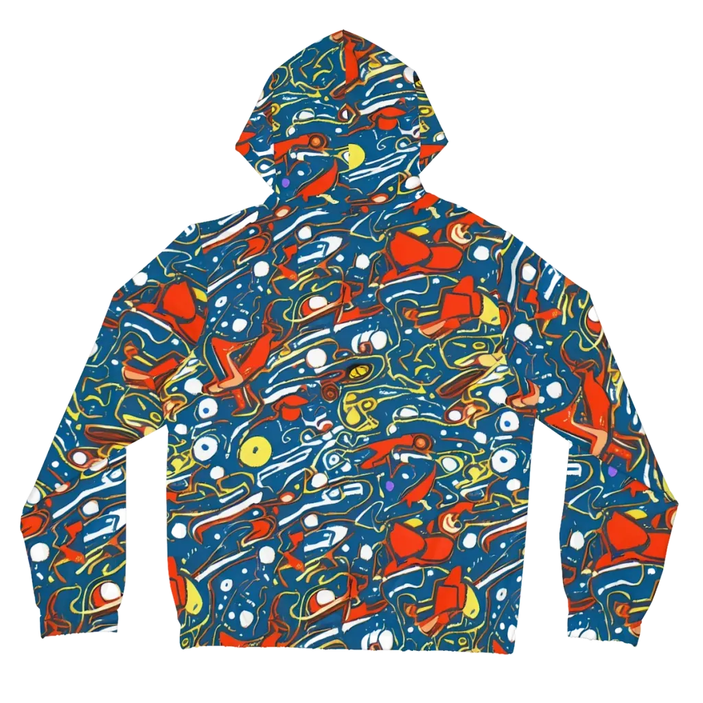 Liquid Geometry on Women's Full-Zip Hoodie — Back