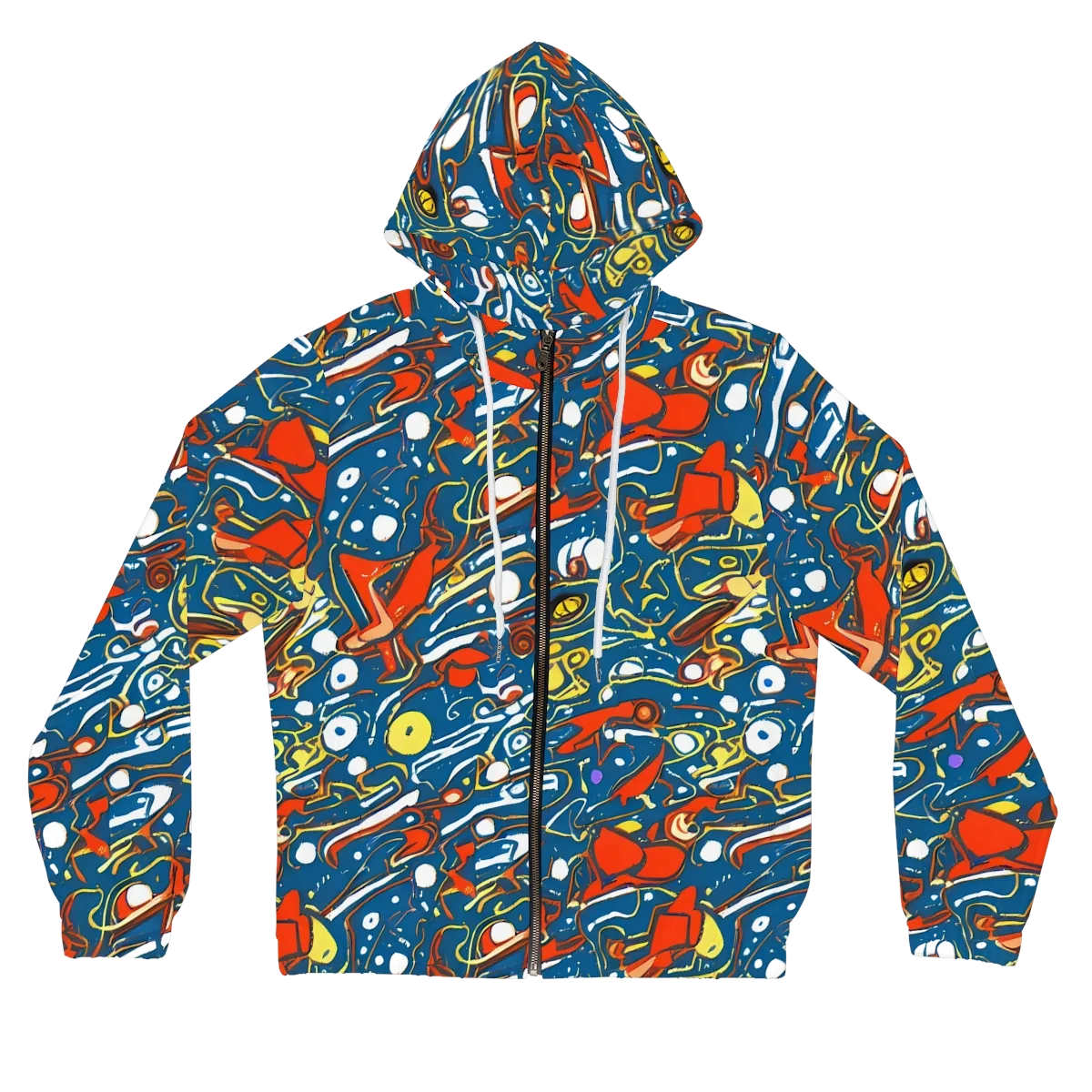 Liquid Geometry on Women's Full-Zip Hoodie — Front