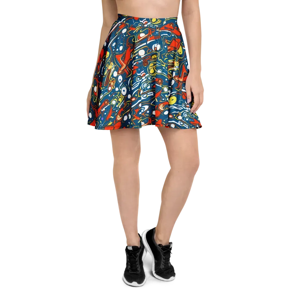 Liquid Geometry on Skater Skirt — Front