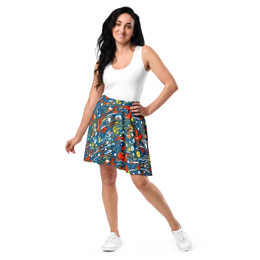 Liquid Geometry on Skater Skirt — Front