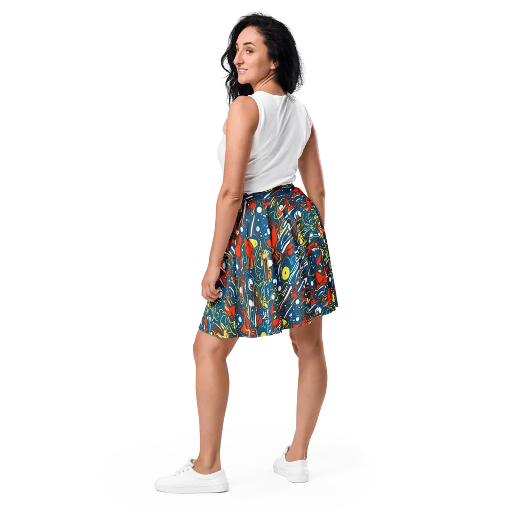 Liquid Geometry on Skater Skirt — Back
