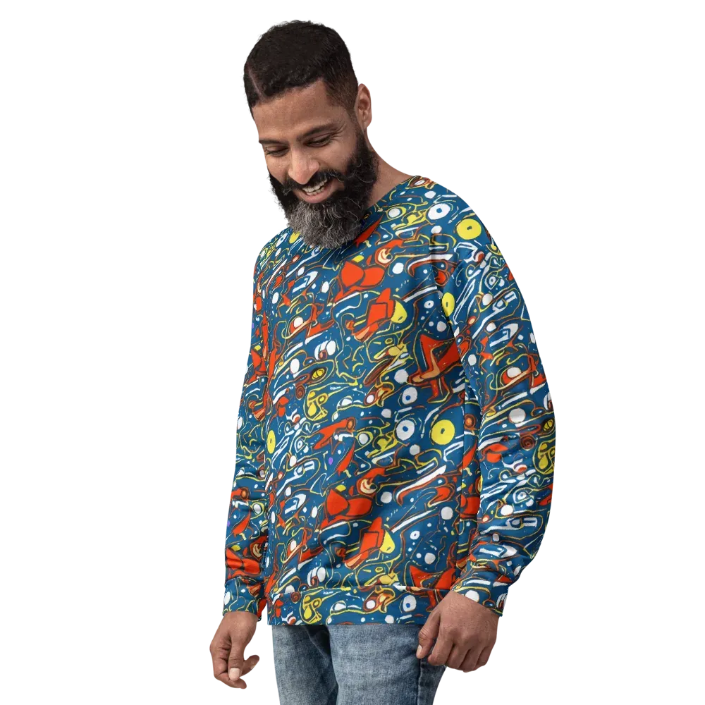 Liquid Geometry on Sweatshirt — Left Front