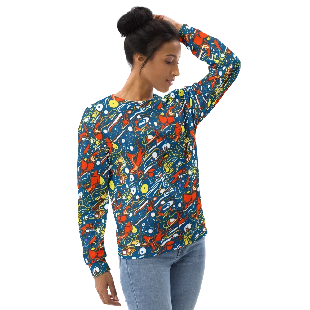 Liquid Geometry on Sweatshirt — Right Front