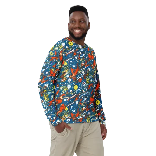 Liquid Geometry on a Sweatshirt