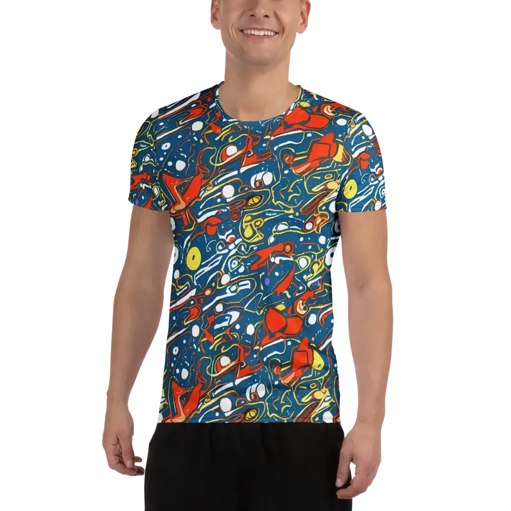 Liquid Geometry on Men's Athletic T-Shirt — Front