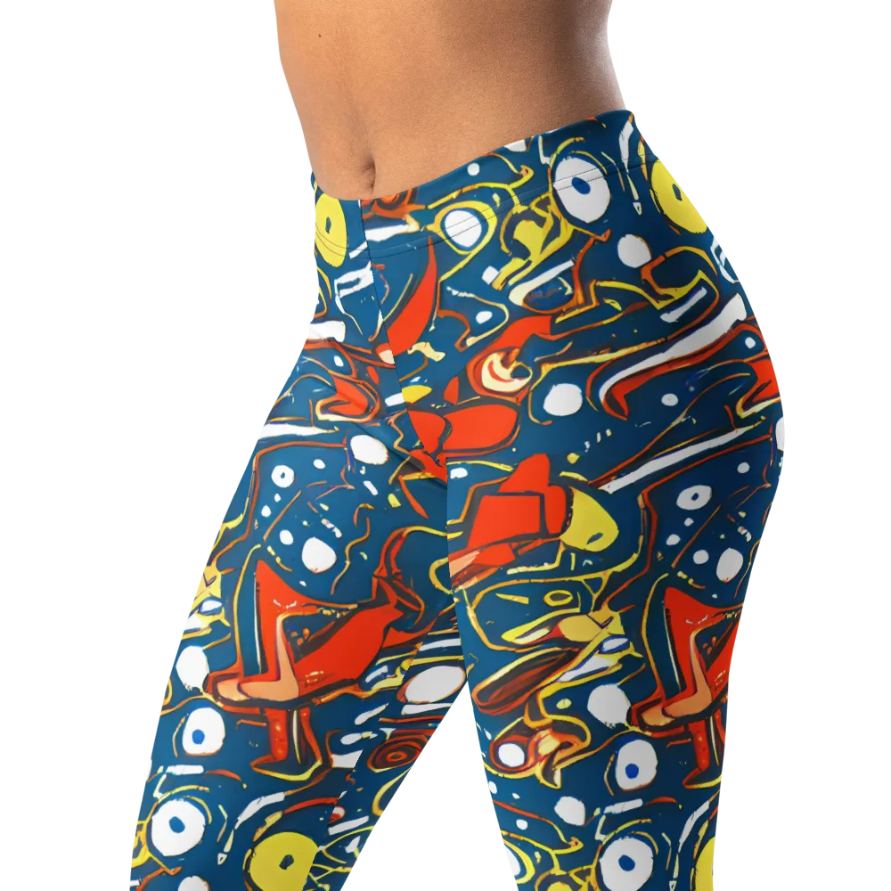 Liquid Geometry on Leggings — Left Front
