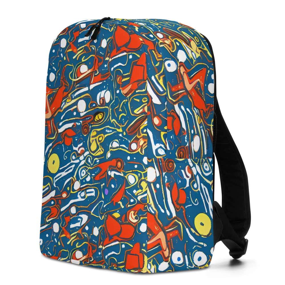 Liquid Geometry on Minimalist Backpack — Left