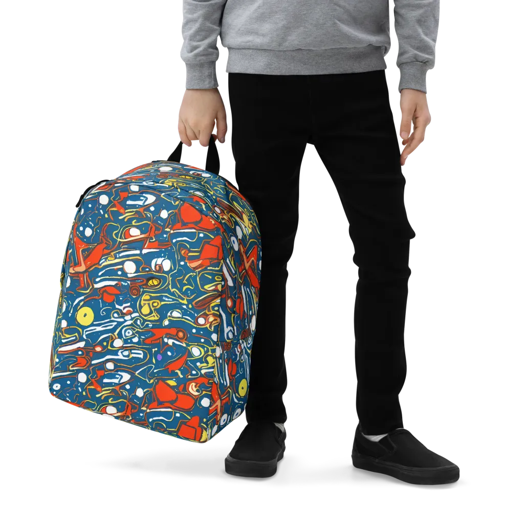 Liquid Geometry on Minimalist Backpack — Zoomed-in