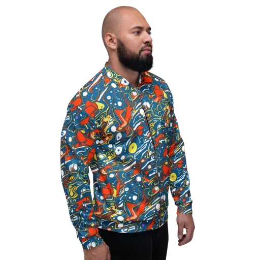Liquid Geometry on a Bomber Jacket