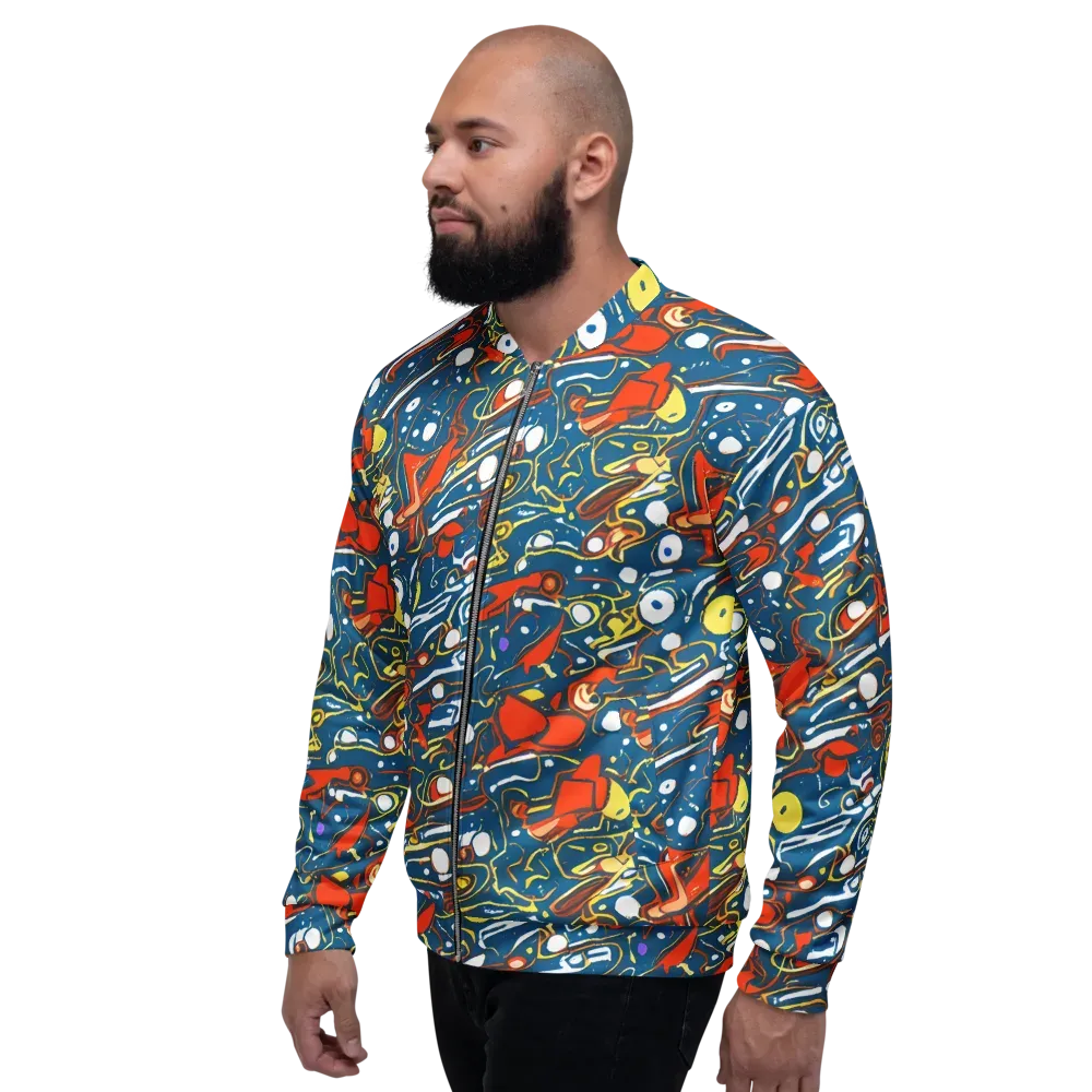 Liquid Geometry on Bomber Jacket — Left