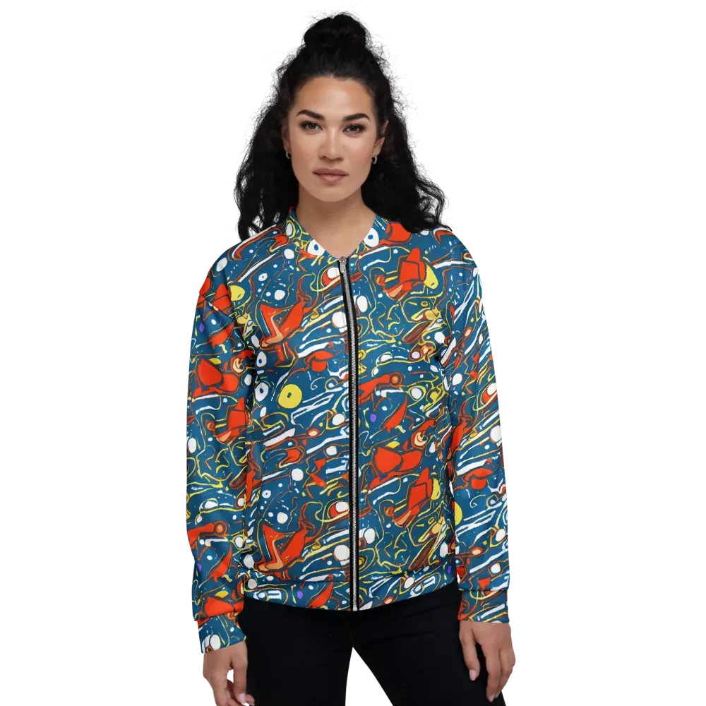Liquid Geometry on Bomber Jacket — Front