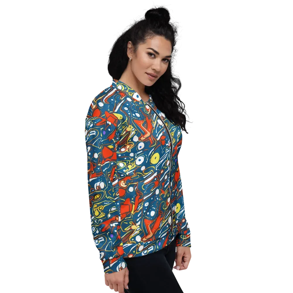 Liquid Geometry on Bomber Jacket — Right
