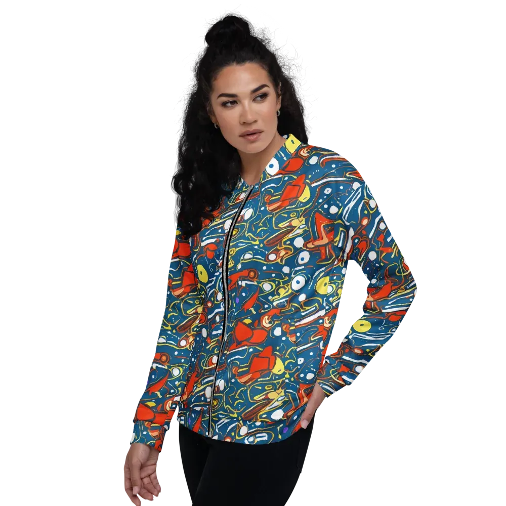 Liquid Geometry on Bomber Jacket — Left