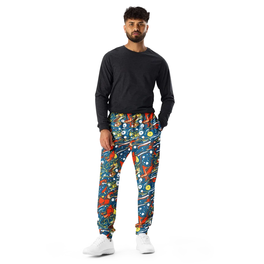 Liquid Geometry on Men's Joggers — Front