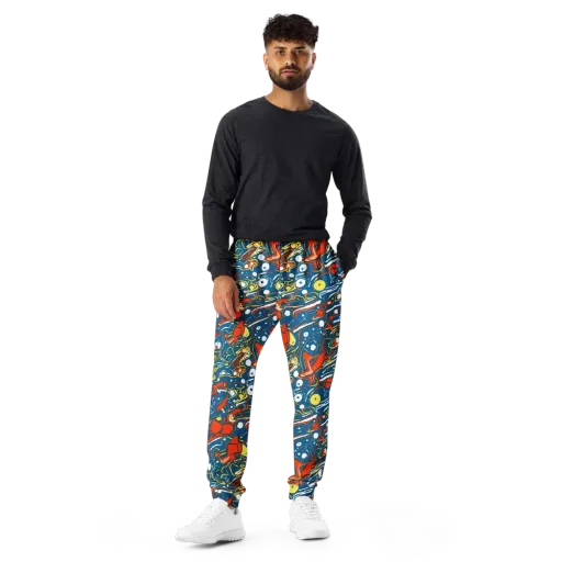 Liquid Geometry on a Men's Joggers