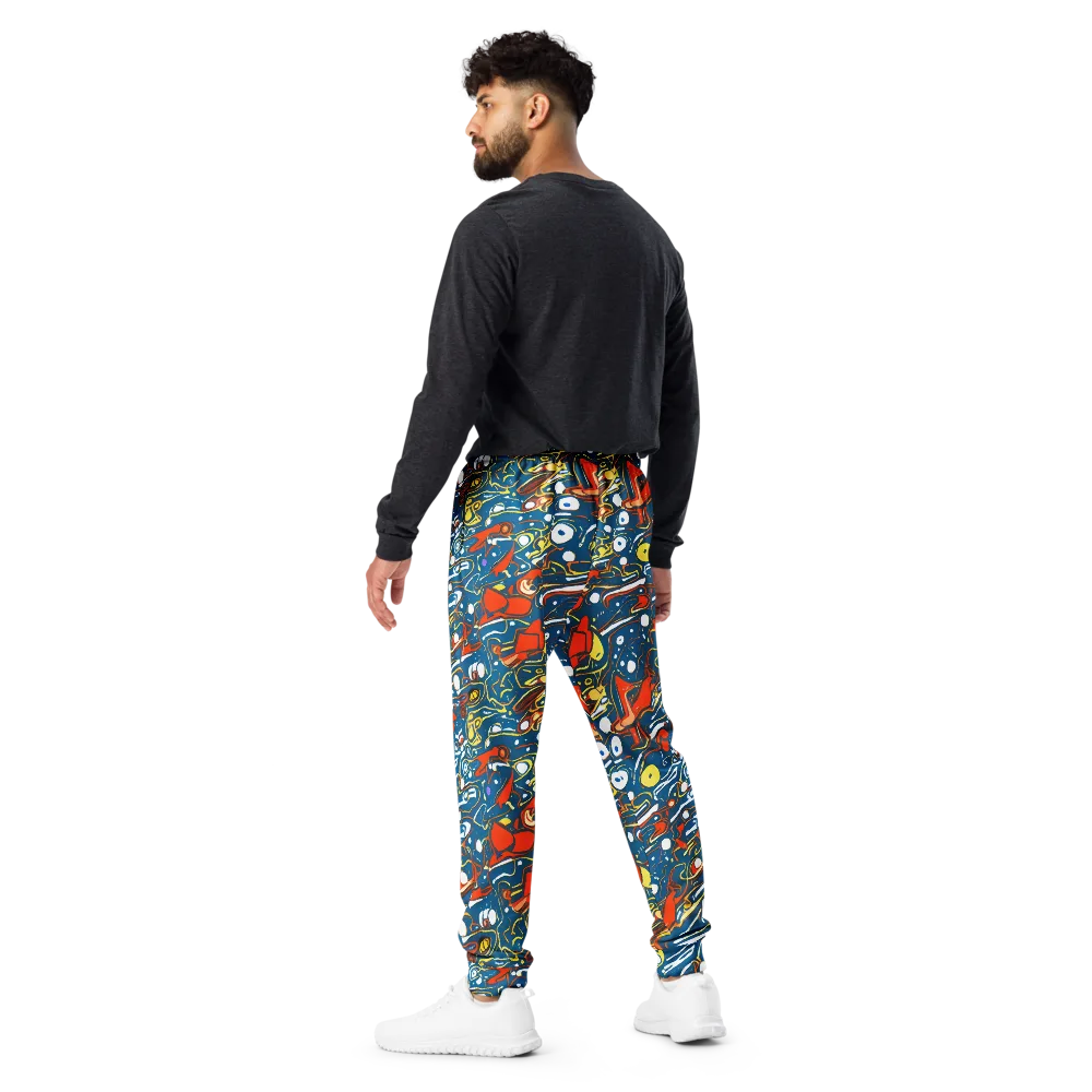 Liquid Geometry on Men's Joggers — Back