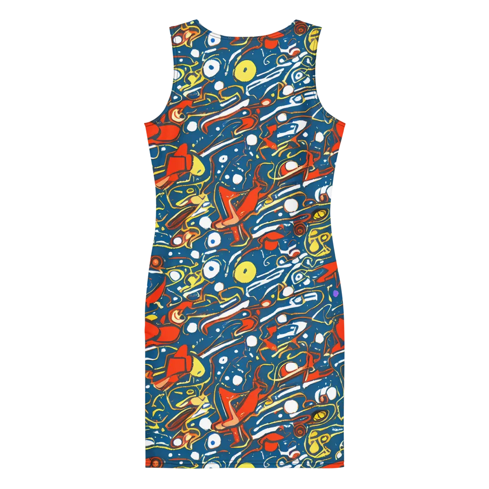 Liquid Geometry on Bodycon Dress — Back