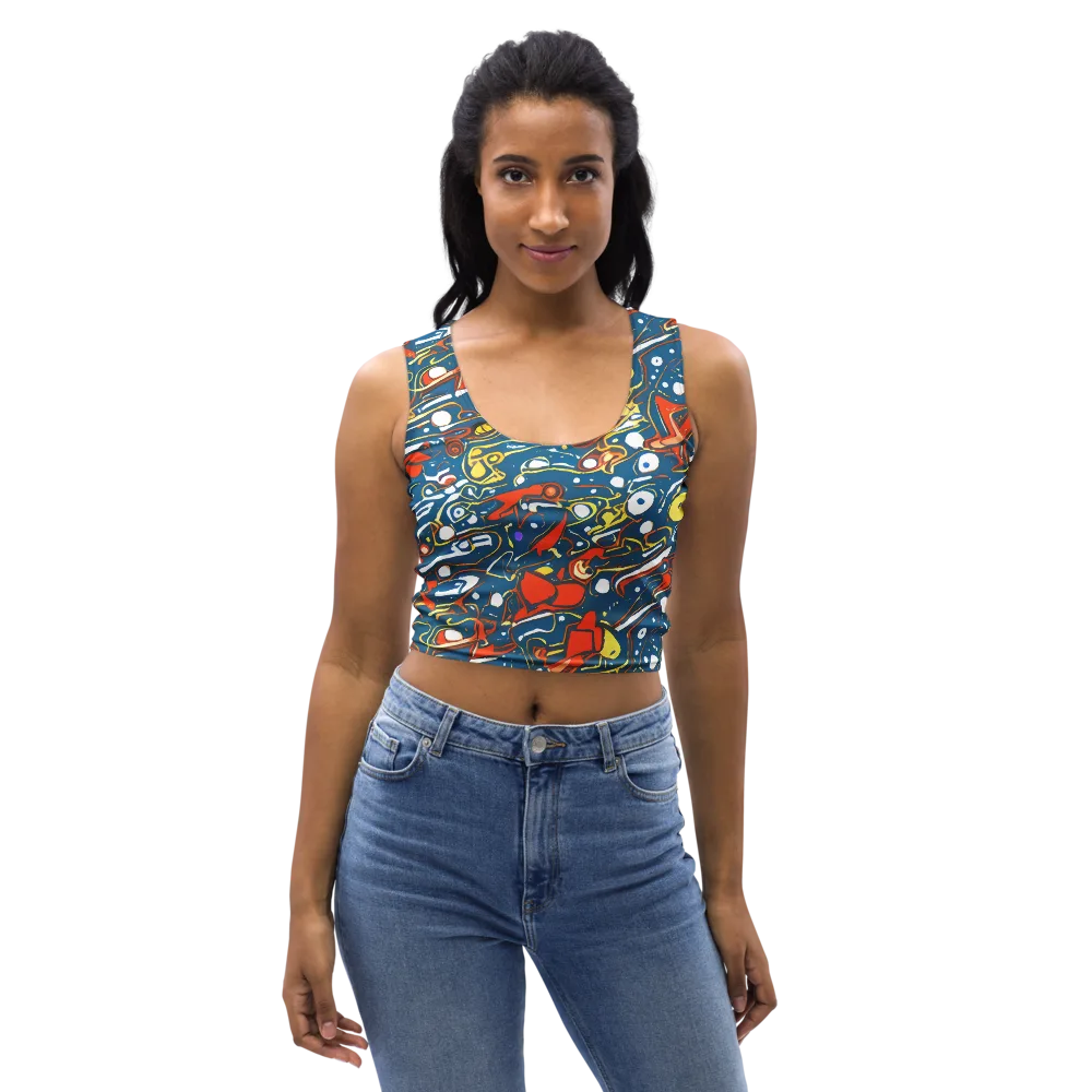 Liquid Geometry on Crop Top — Front