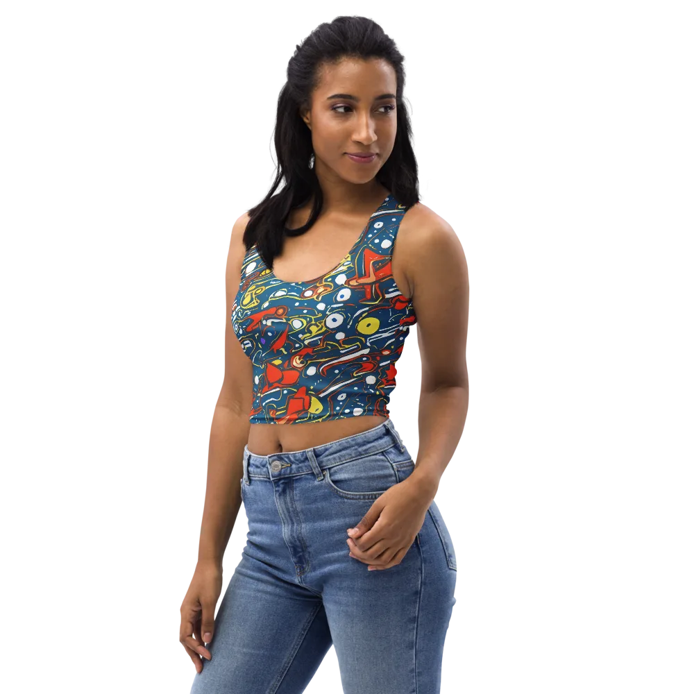 Liquid Geometry on Crop Top — Left Front