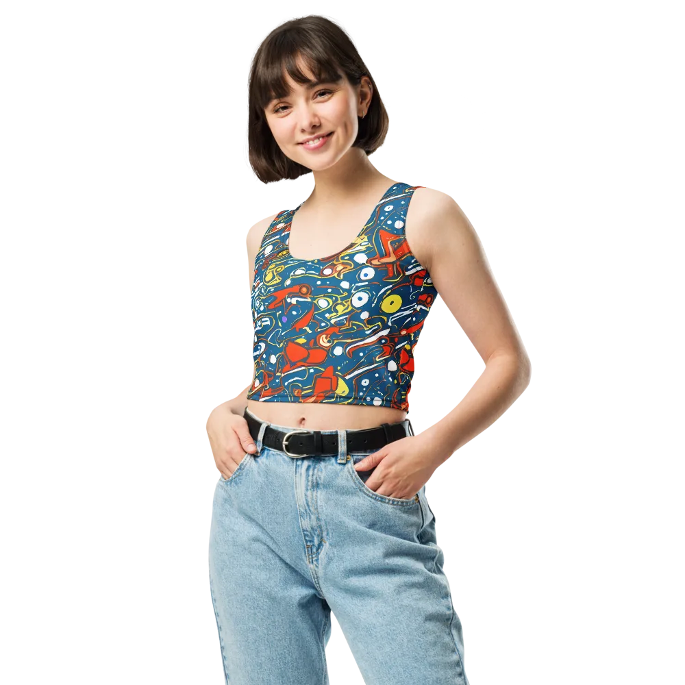 Liquid Geometry on Crop Top — Front