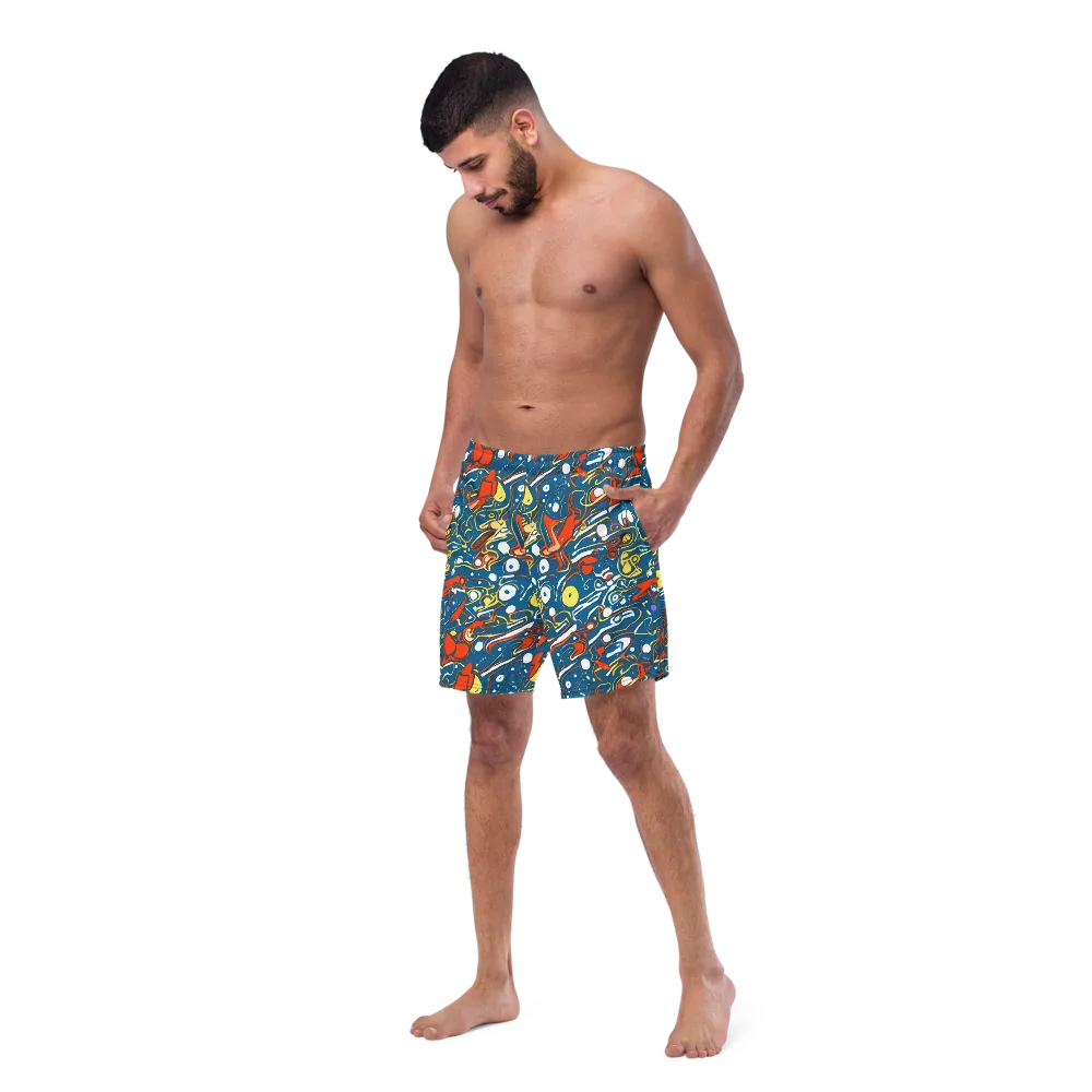Liquid Geometry on Swim Trunks — Left Front