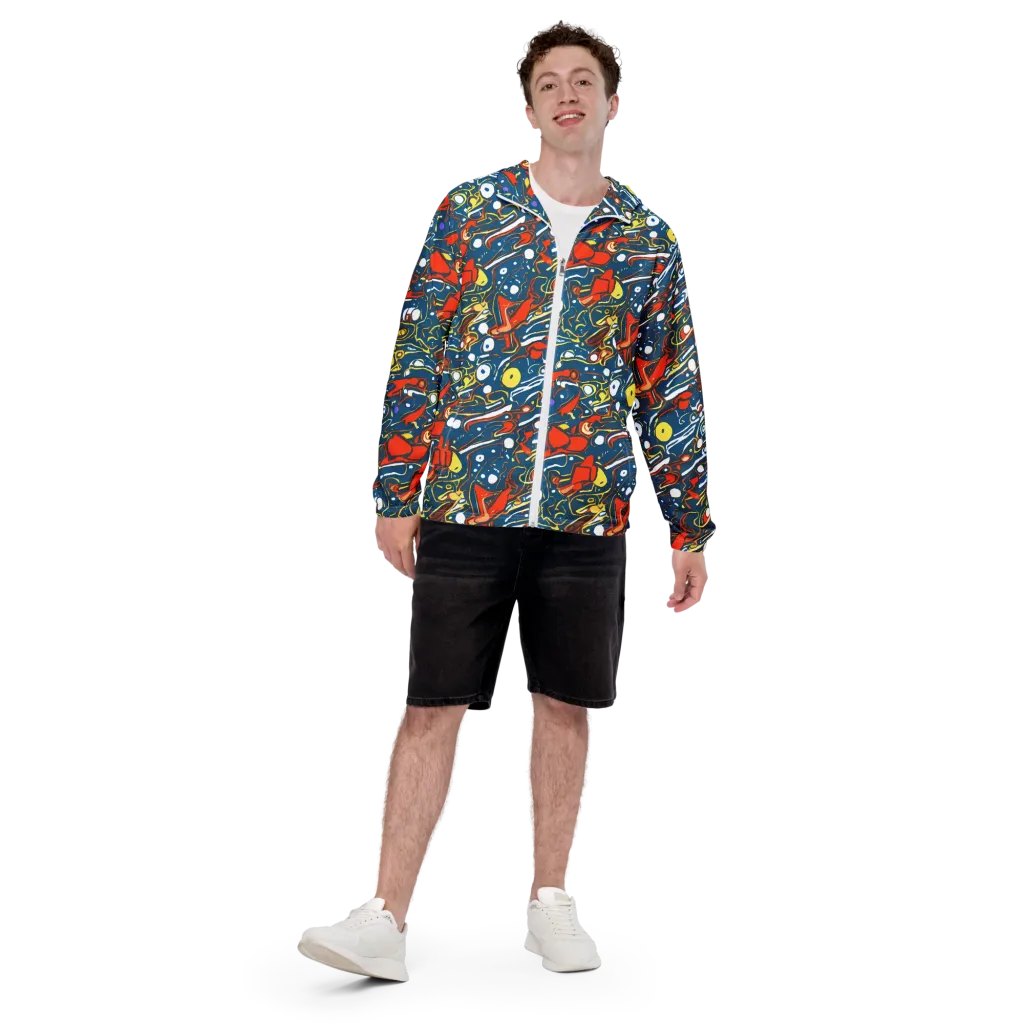 Liquid Geometry on Men's Windbreaker — Front